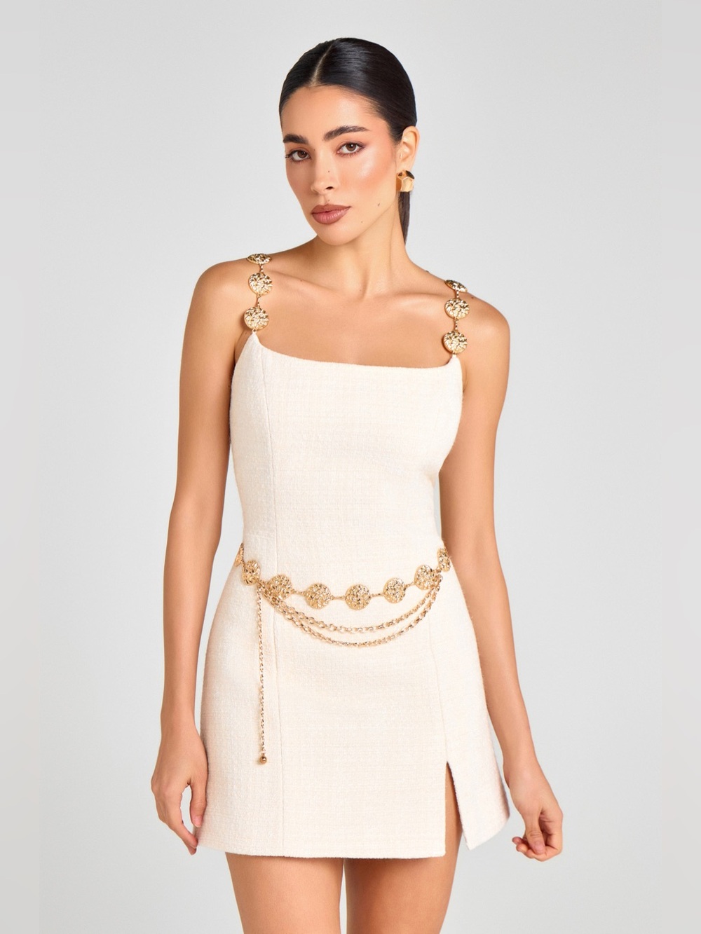 Nadine Merabi Alex Ivory Dress 6 - Picture 9 of 10